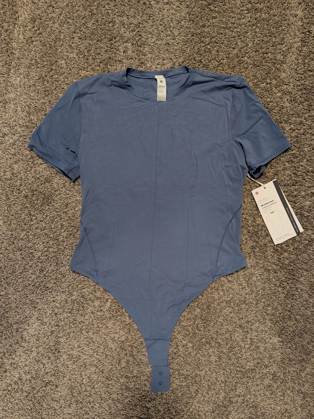 Lululemon Wundermost Nulu Short Sleeved Crew Thong Bodysuit